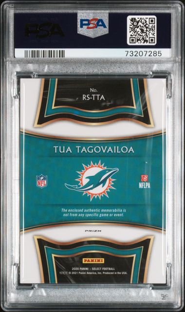 2020 TUA TAGOVAILOA PANINI SELECT POP 9 NONE HIGHER - PSA 10 GEM MT