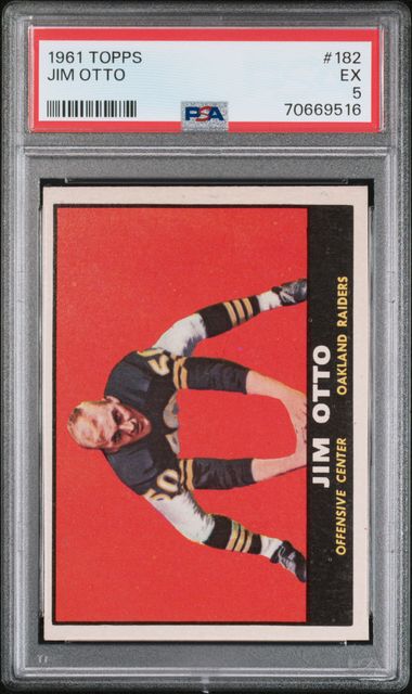 1961 TOPPS JIM OTTO- KSA 5 EX