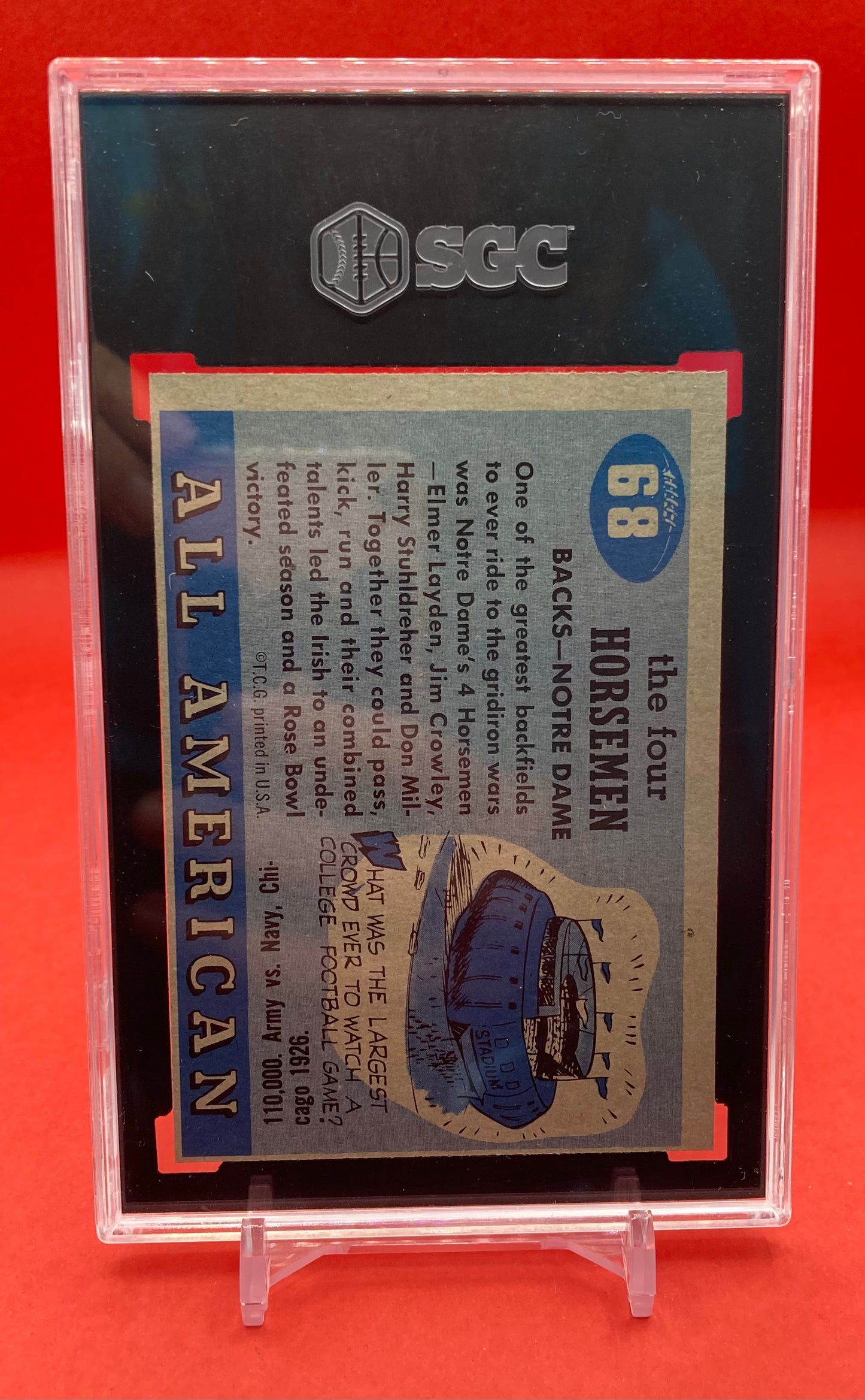 1955 #68 THE FOUR HORSEMEN TOPPS ALL AMERICAN - SGC 4.5 VG EX
