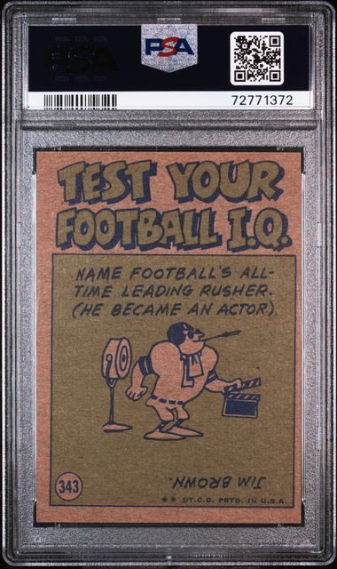 1972 JOE NAMATH IN ACTION TOPPS HOF- PSA 5 EX