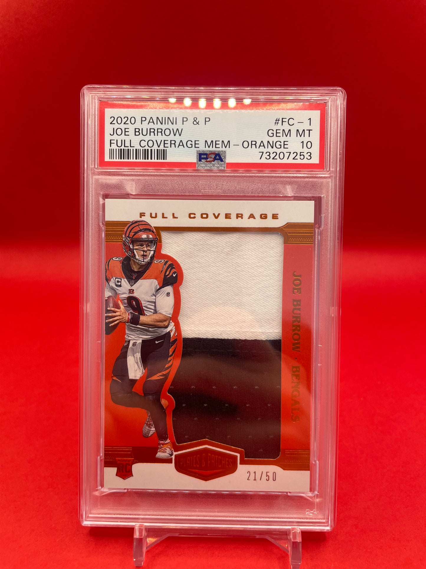 2020 #FC-1 JOE BURROW PANINI P&P 21/50 - PSA 10 GEM MINT