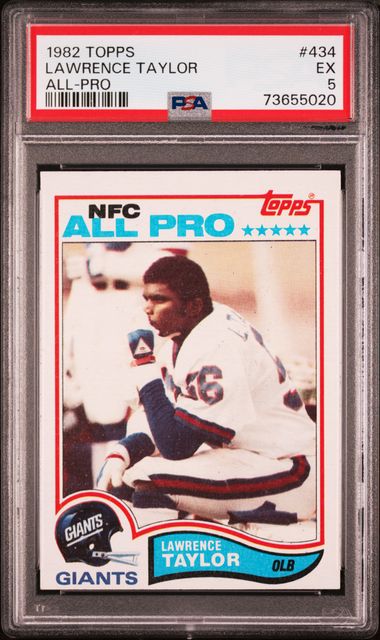 1982 LAWRENCE TAYLOR ALL-PRO TOPPS HOF RC - PSA 5 EX