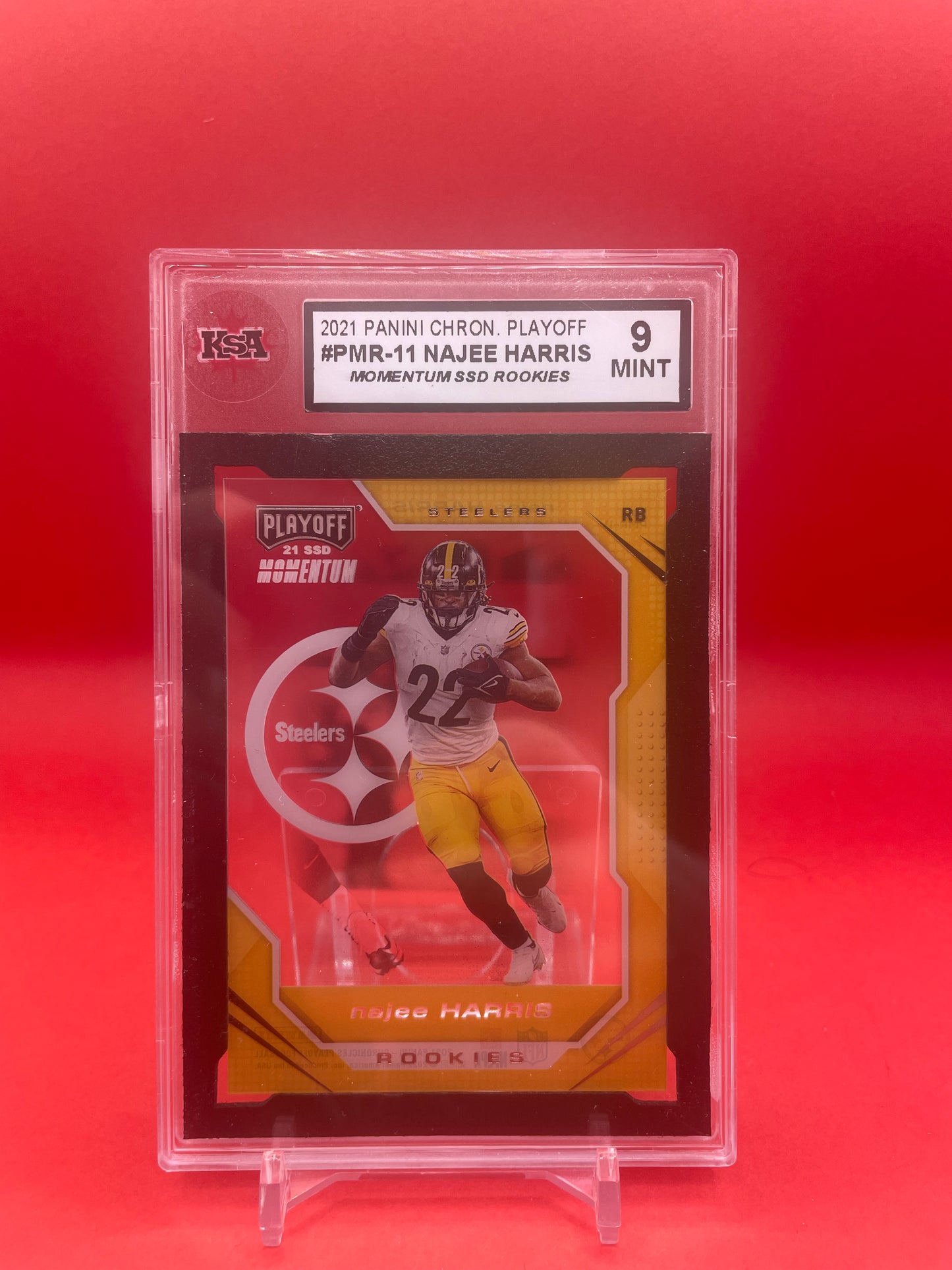2021 NAJEE HARRIS PANINI CHRON. PLAYOFF MOMENTUM SSD ROOKIES- KSA 9 MINT