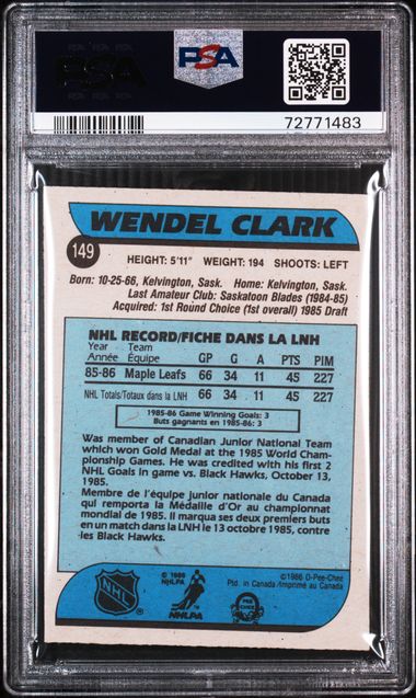 1986 WENDEL CLARK O-PEE-CHEE RC- PSA 7 NM