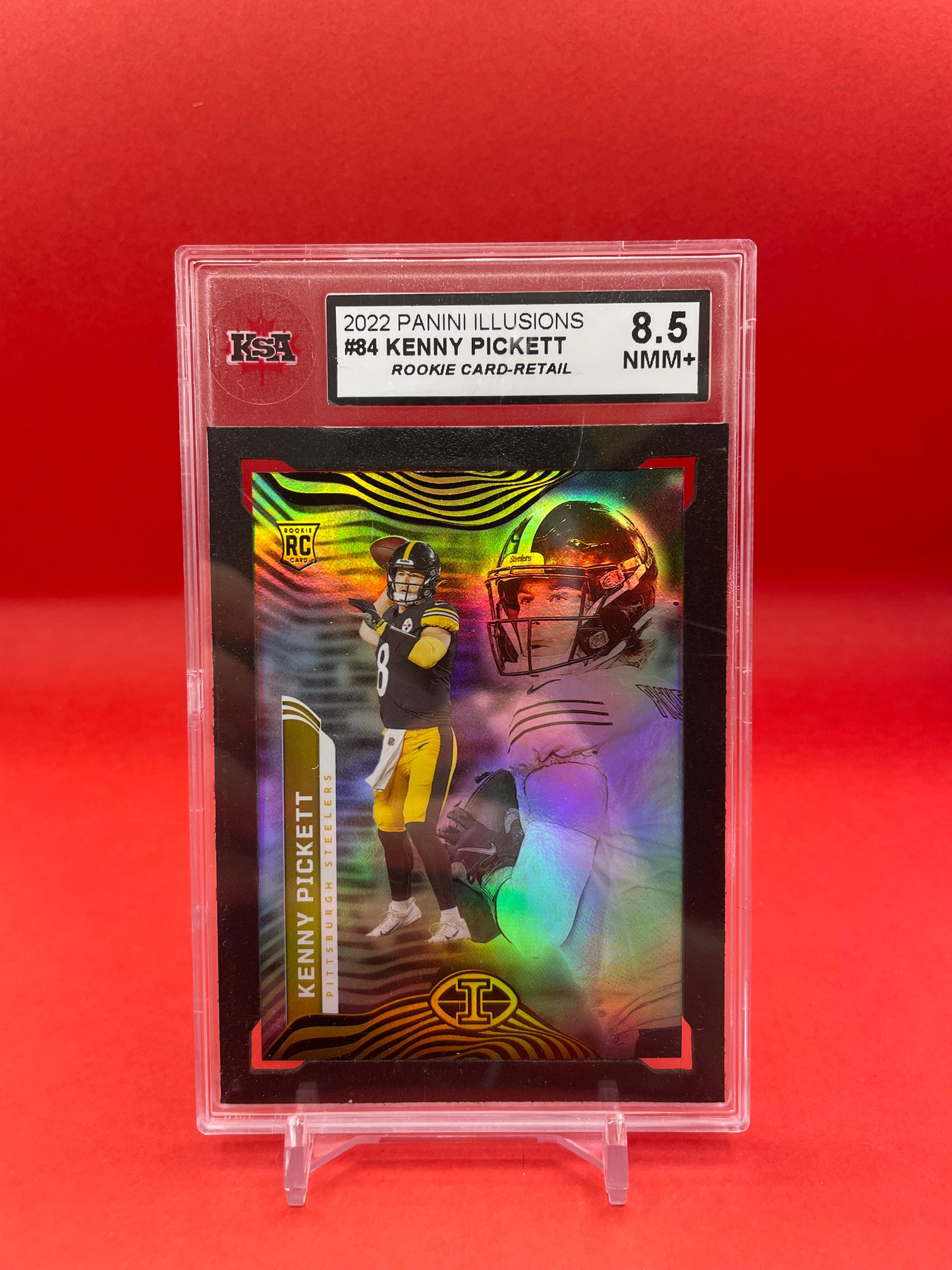 2022 KENNY PICKETT PANINI ILLUSIONS ROOKIE CARD- KSA 8.5 NMM+