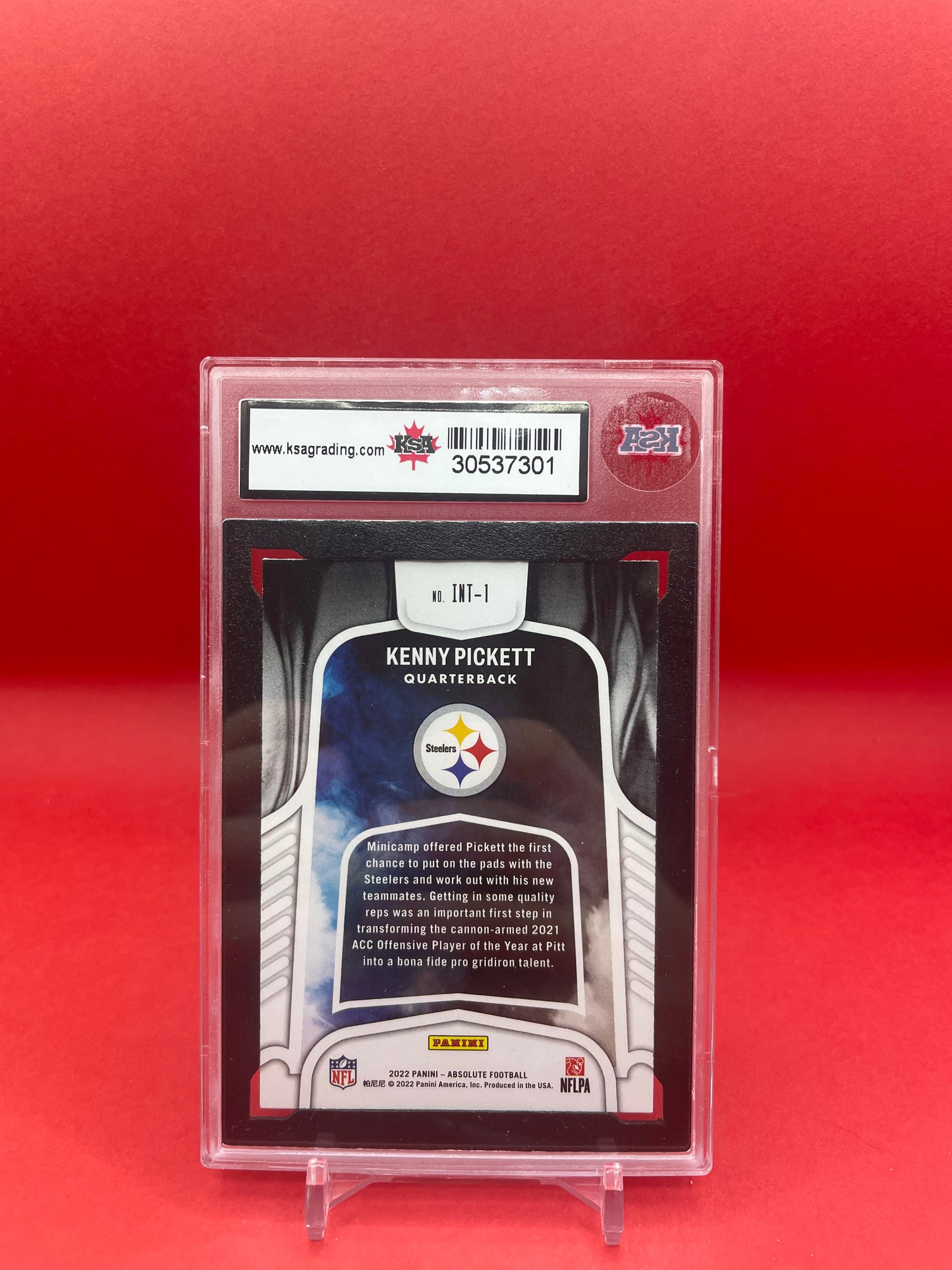 2022 KENNY PICKETT PANINI ABSOLUTE ROOKIE CARD- INTRODUCTIONS - KSA 8.5 NMM+
