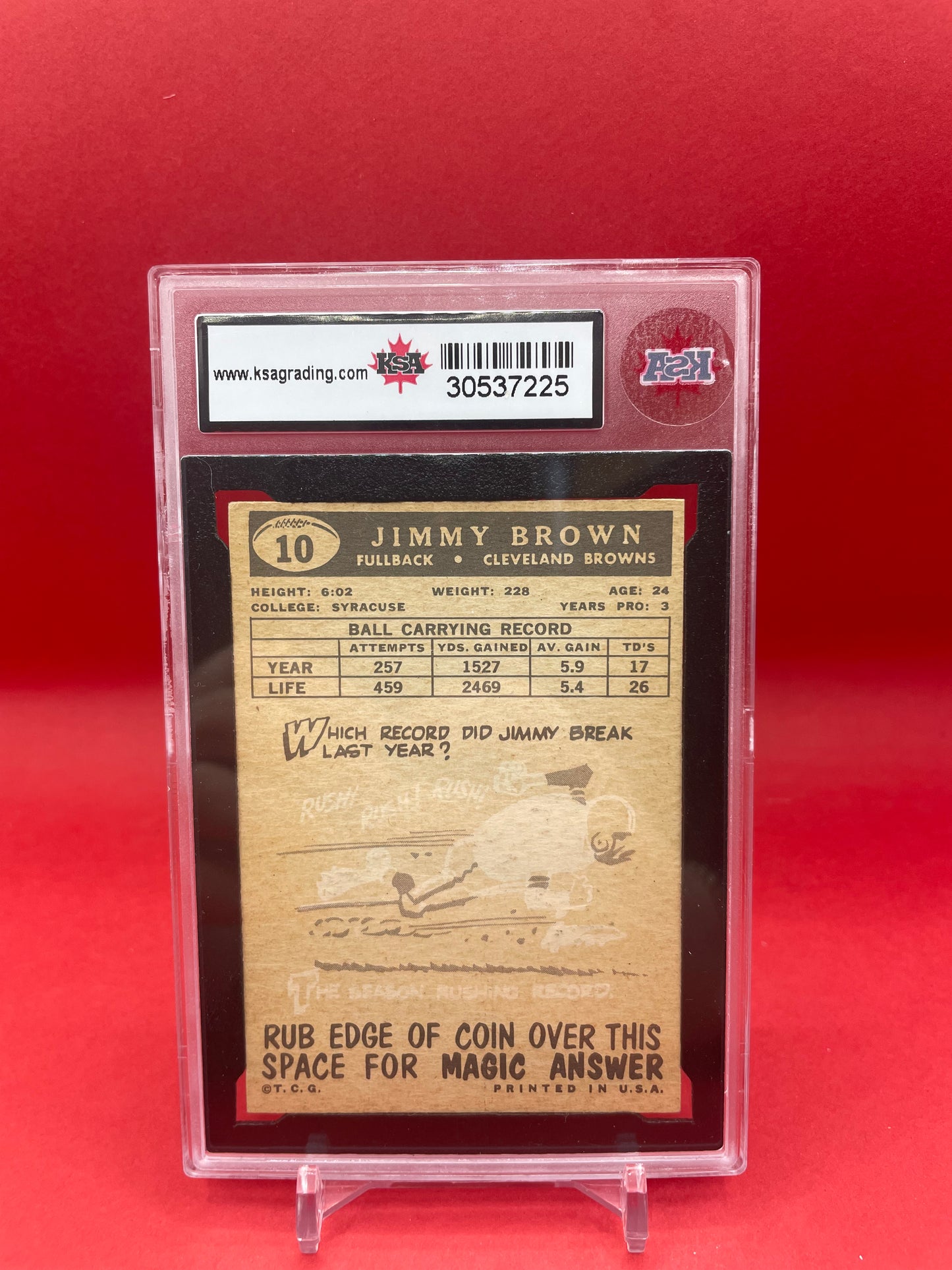1959 JIMMY BROWN TOPPS - KSA 5
