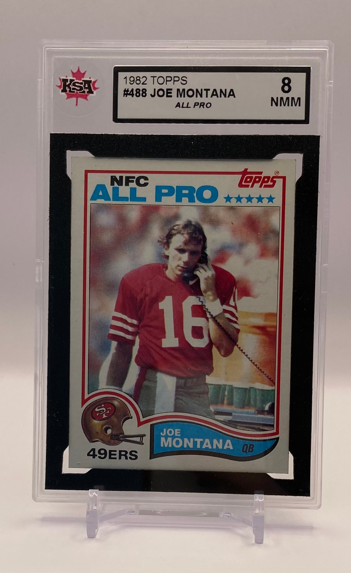 1982 #488 JOE MONTANA TOPPS ALL PRO - KSA 8 NMM