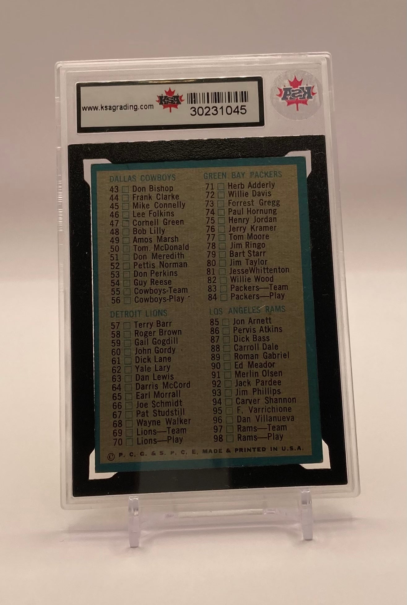 1964 #197 CHECKLIST PHILADELPHIA 1-98 - KSA 6 ENM