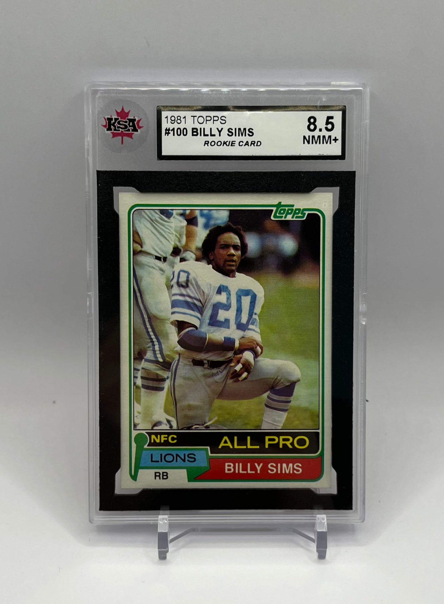 1981 #100 BILLY SIMS TOPPS - KSA 8.5 NMM+