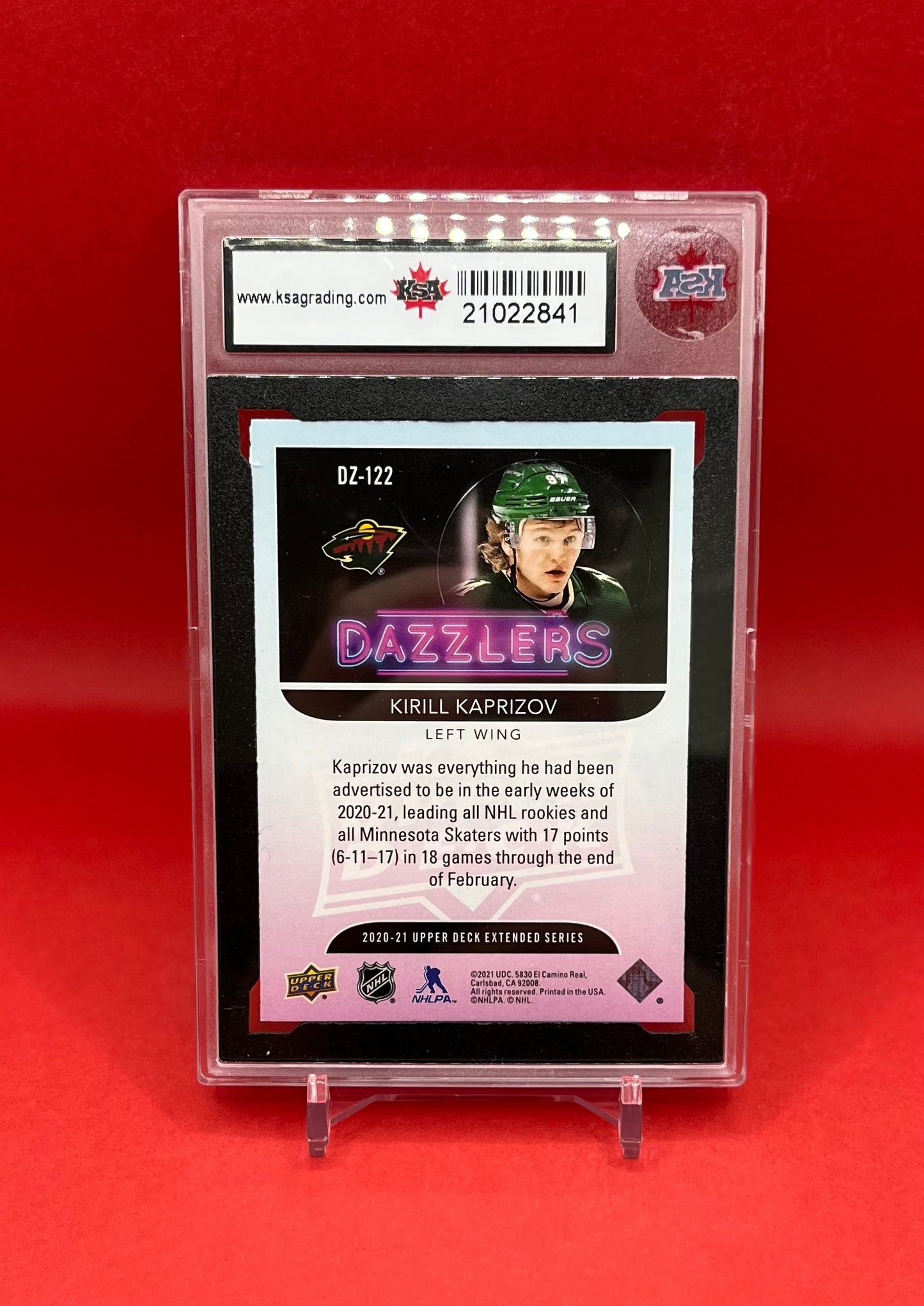 2020-21 #DZ-122 KIRILL KAPRISOV UD EXTENDED SERIES DAZZLERS GREEN - KSA 8.5 NMM+