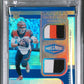 2020 JOE BURROW PANINI P&P DOUBLE COVERAGE MEM- BLUE - PSA 7 NM