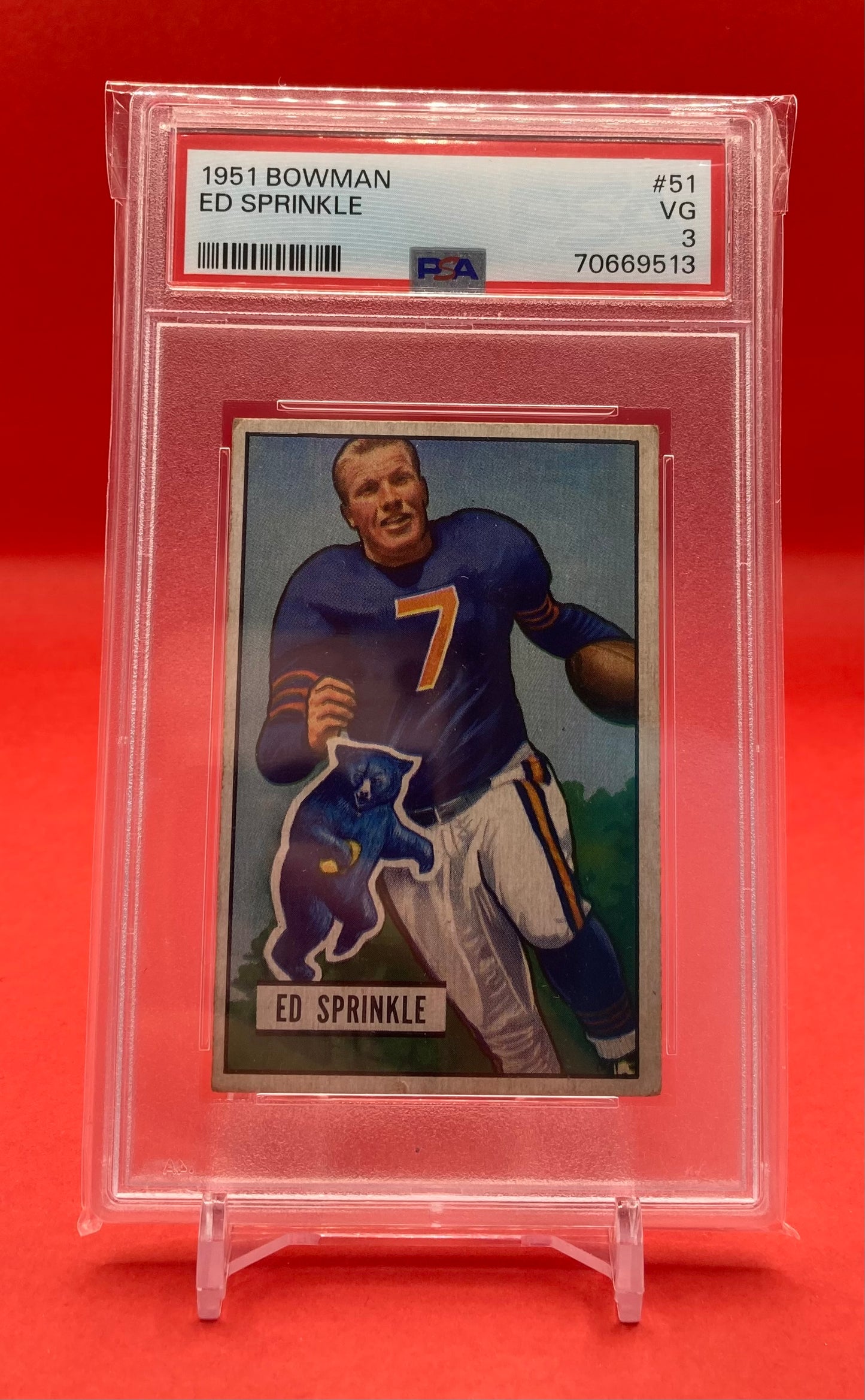 1951 #51 ED SPRINKLE BOWMAN - PSA 3 VG