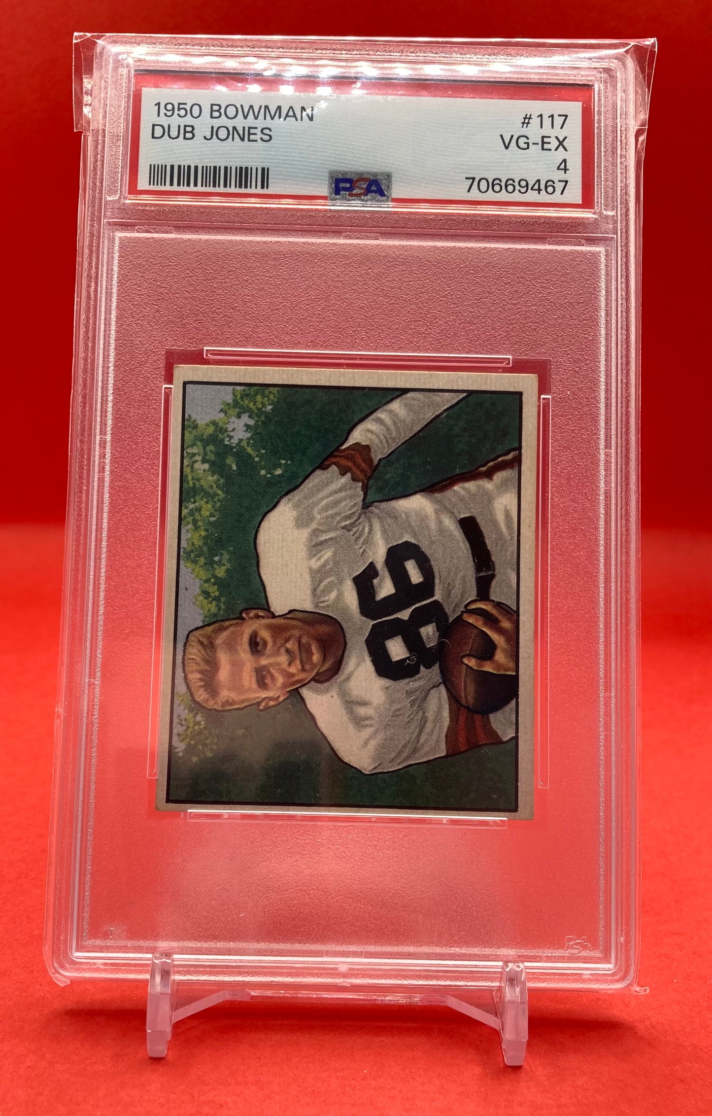 1950 #117 DUB JONES BOWMAN - PSA 4 VG-EX