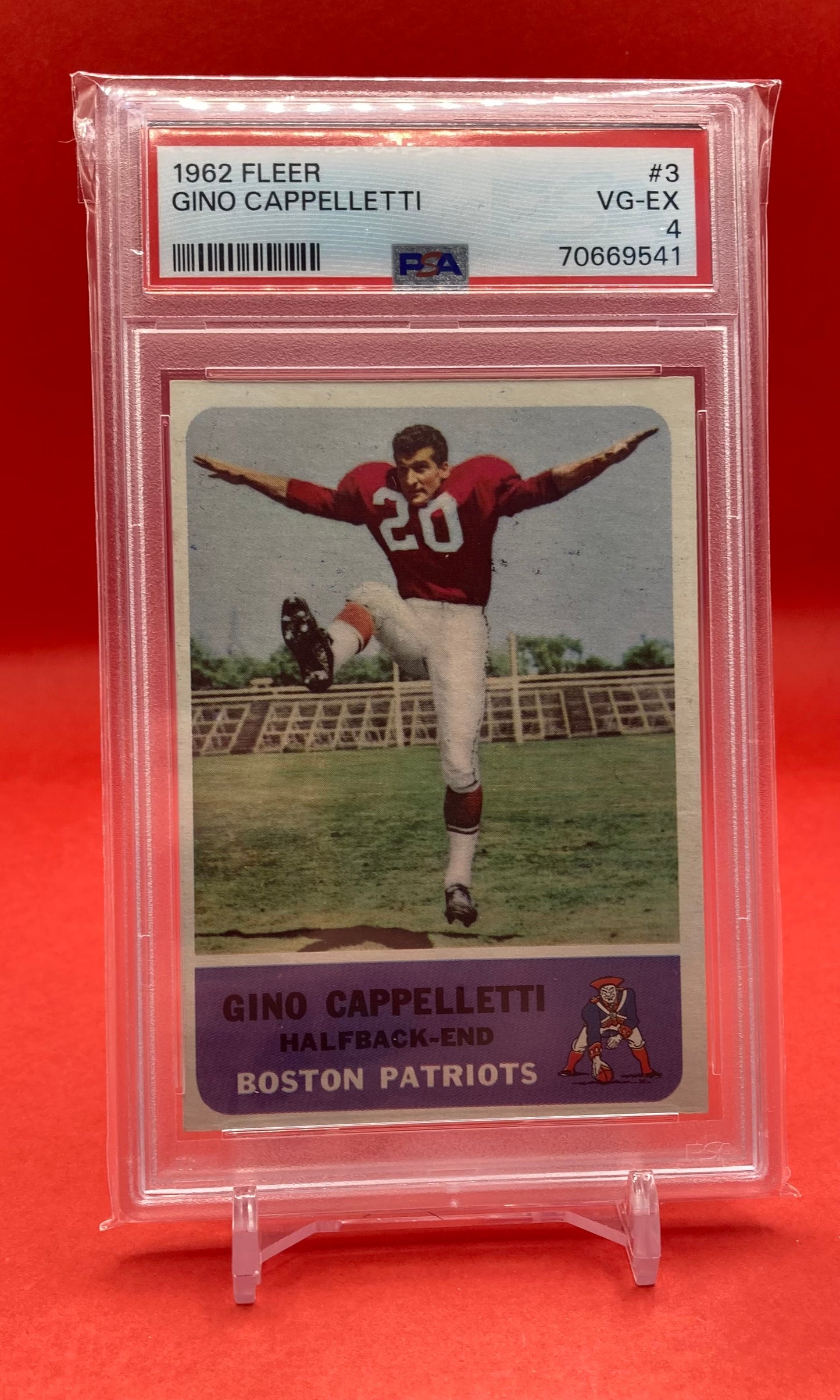 1962 #3 GINO CAPPELLETTI FLEER - PSA 4 VG-EX