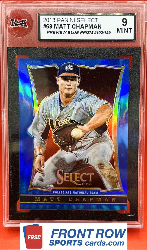 2013 #69 MATT CHAPMAN PANINI SELECT 102/199 - KSA 9 MINT