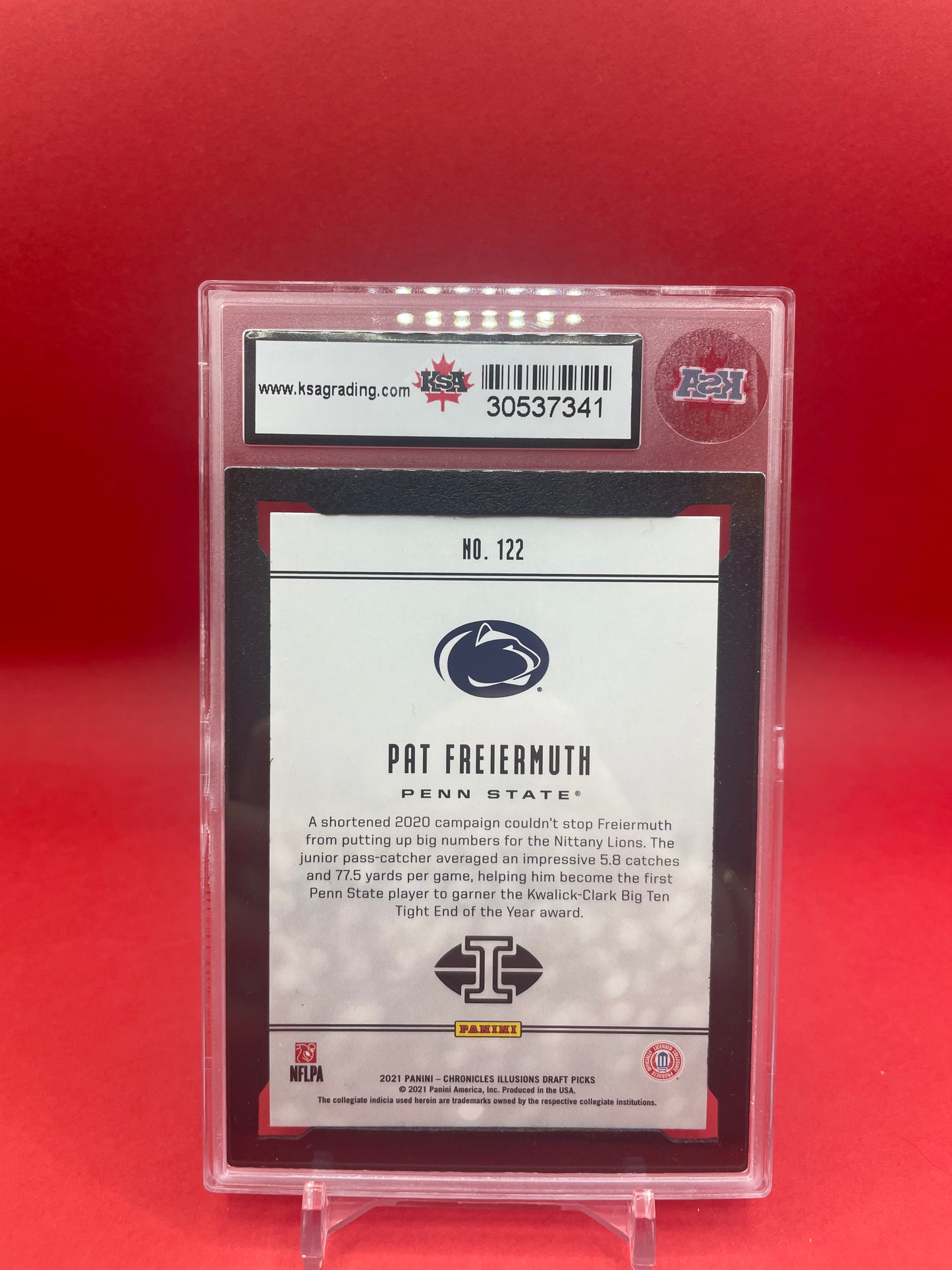 2021 PAT FREIERMUTH PANINI CHRON. ILLUSIONS DP ROOKIE CARD-PINK - KSA 9 MINT