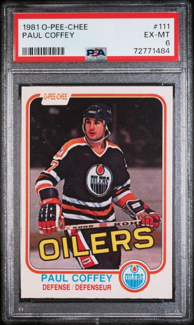 1981 PAUL COFFEY O-PEE-CHEE HOF RC NICEST “6” ON EBAY! - PSA 6 EX-MT