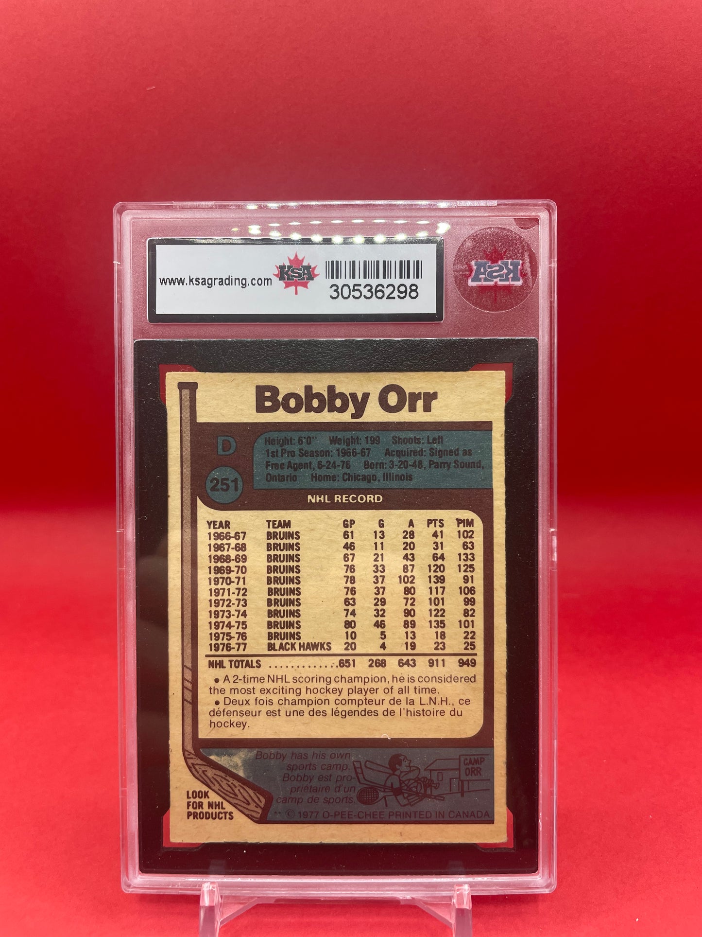 1977 BOBBY ORR - KSA 6.5