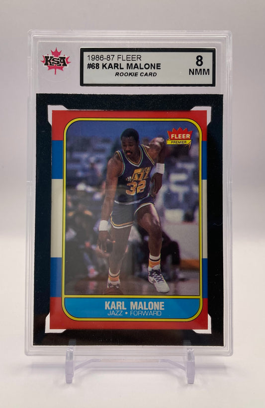 1986-87 #68 KARL MALONE FLEER 68/132 - KSA 8 NMM