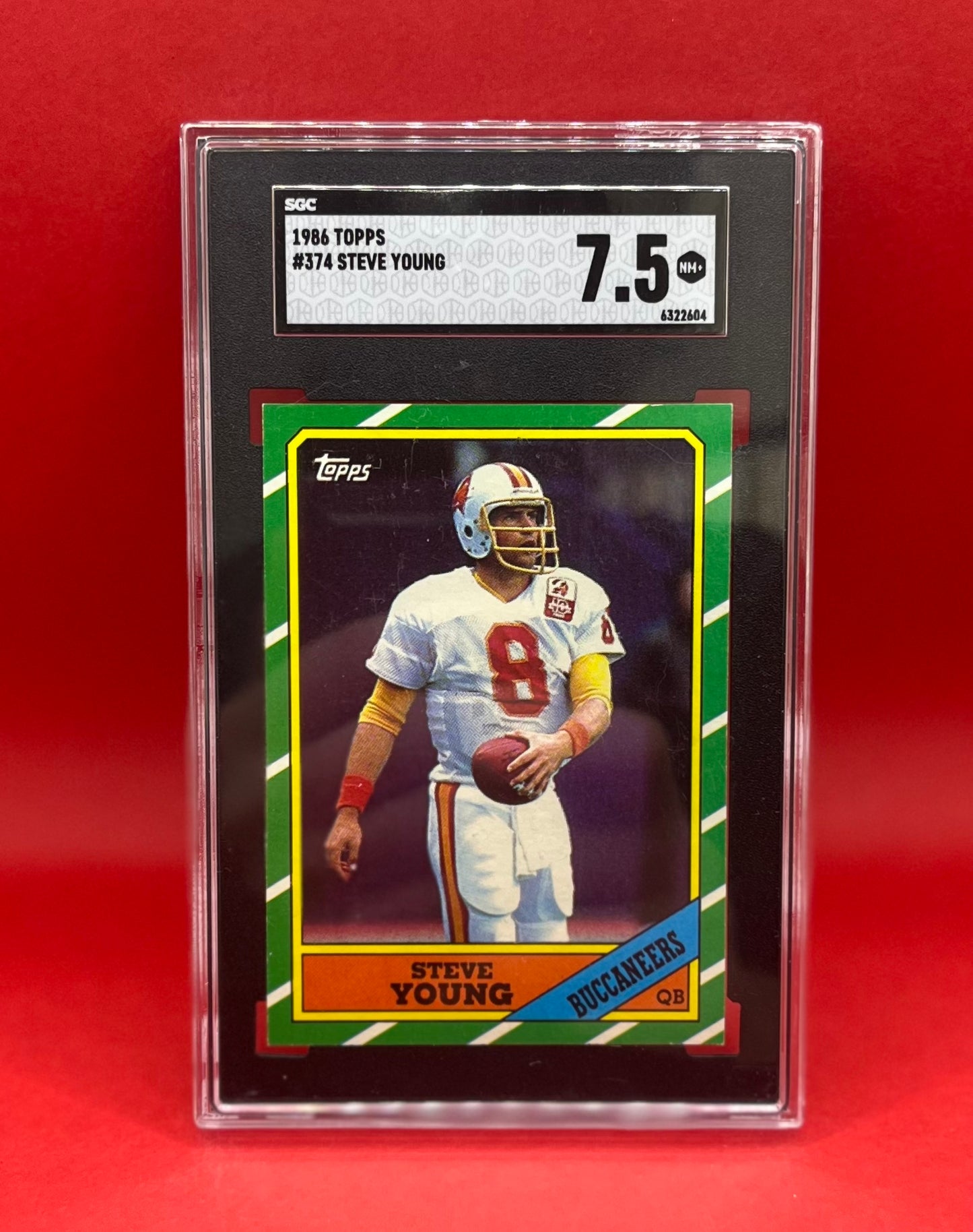 1986 #374 STEVE YOUNG TOPPS SGC - 7.5 NM+