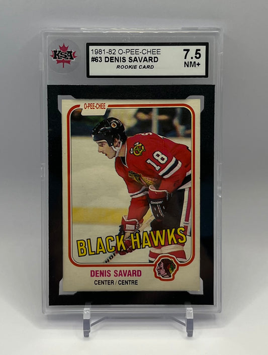 1981-82 #63 DENIS SAVARD O-PEE-CHEE ROOKIE - KSA 7.5 NM+