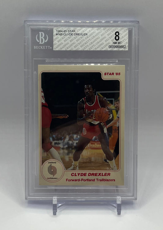 1984-85 #165 CLYDE DREXLER STAR - BECKETT 8 NM-MT