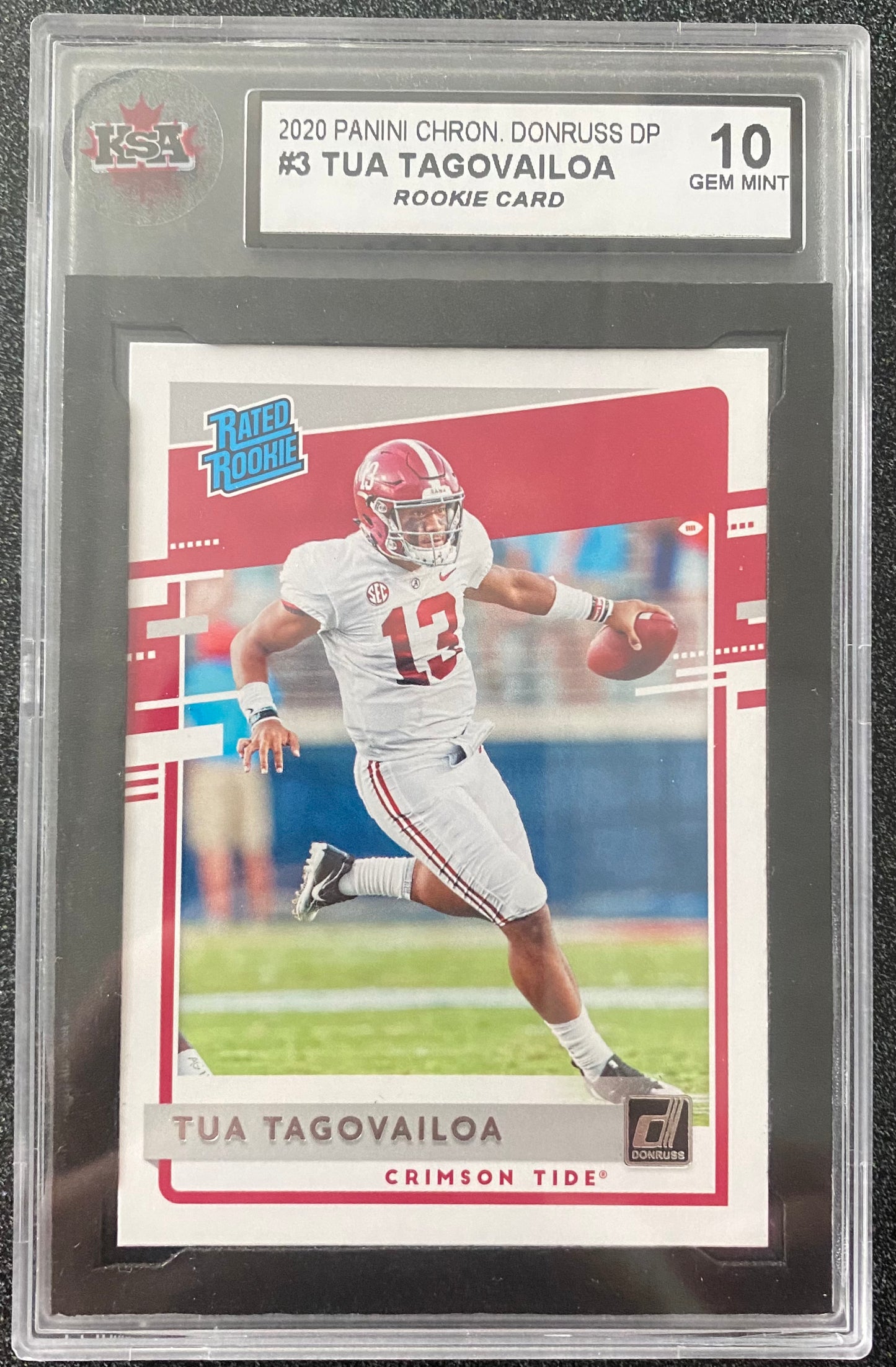 2020 #3 TUA TAGOVAILOA PANINI CHRON DONRUSS DP - KSA 10 GEM MINT