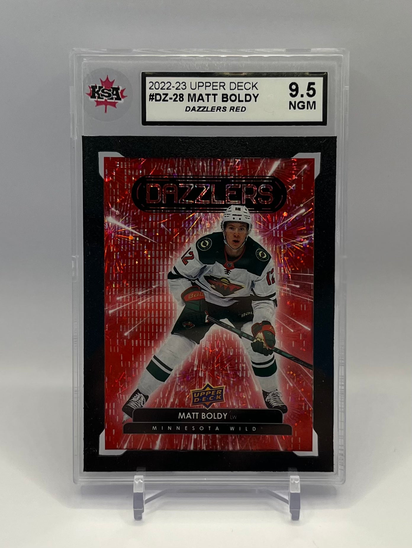 2022-23 #DZ-28 MATT BOLDY UPPER DECK RED DAZZLERS - KSA 9.5 NGM