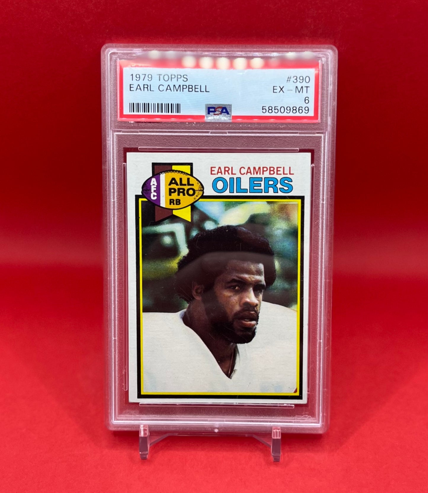 1979 #390 EARL CAMPBELL TOPPS - PSA 6 EX-MT