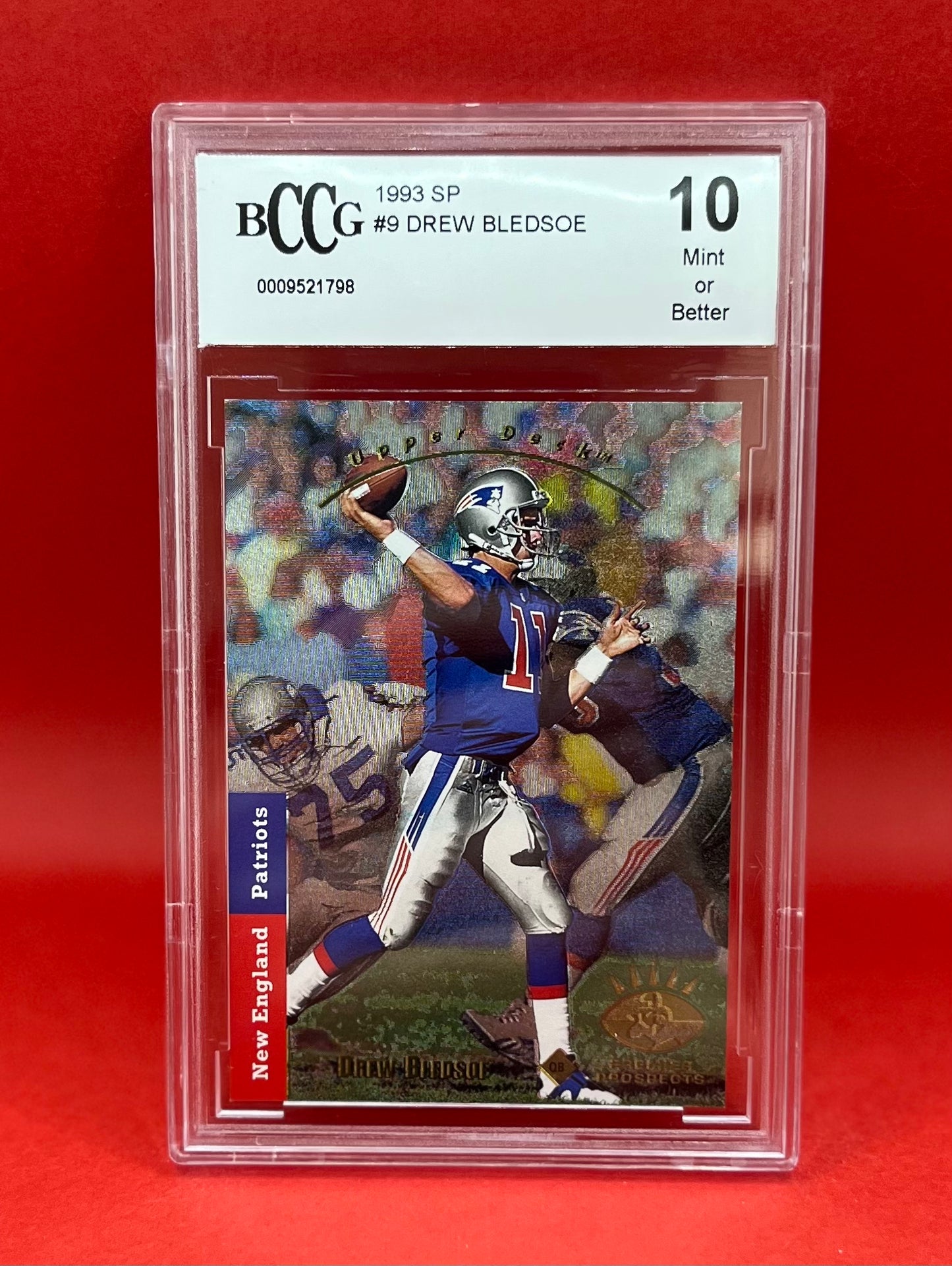 1993 #9 DREW BLEDSOE PREMIER PROSPECTS - BCCG 10 MINT OR BETTER