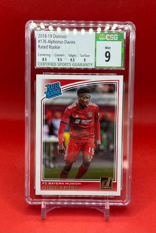 2018-19 #176 ALPHONSO DAVIES DONRUSS - CSG 9 MINT