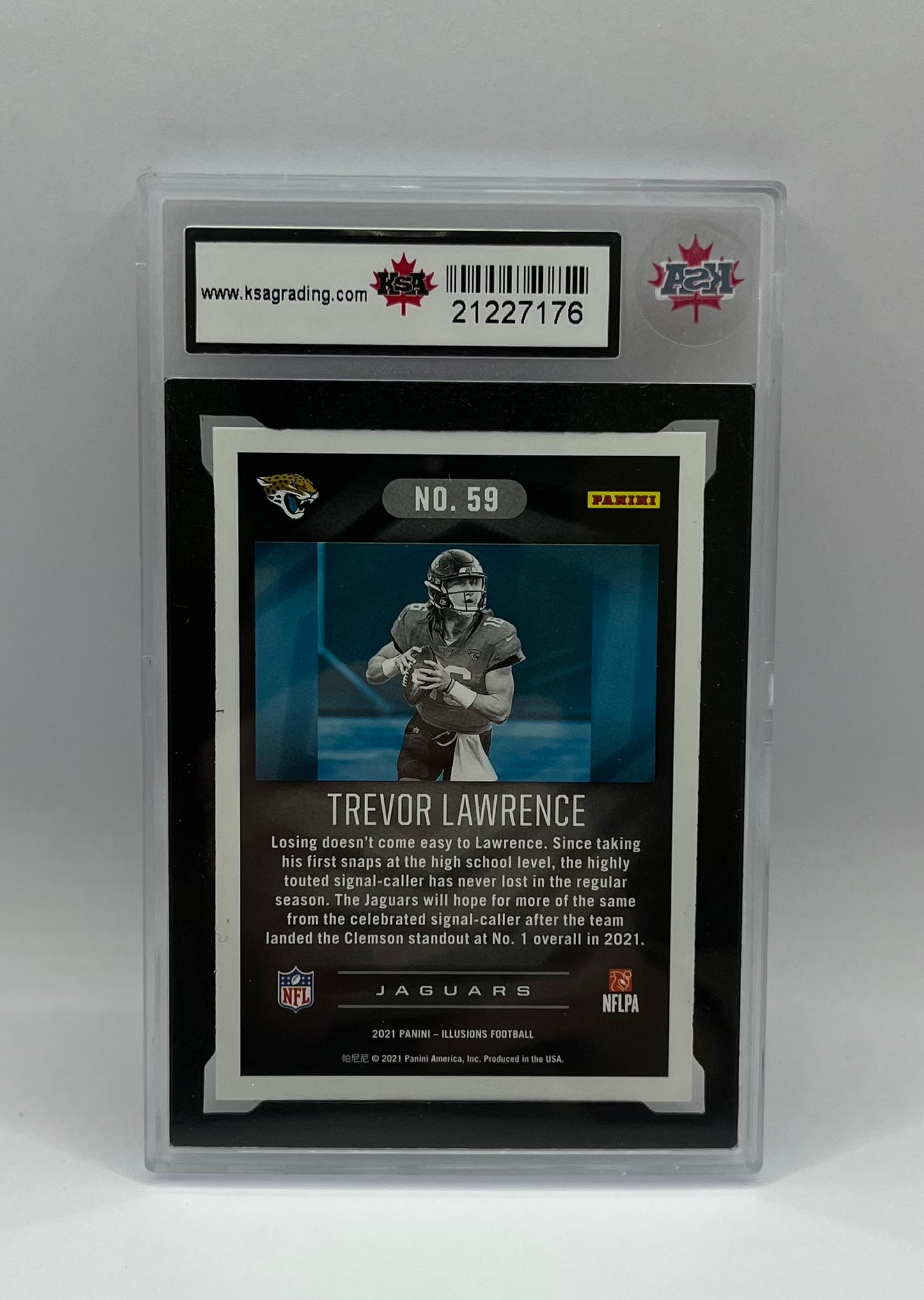 2021 #59 TREVOR LAWRENCE PANINI ILLUSIONS - KSA 8.5 NMM+