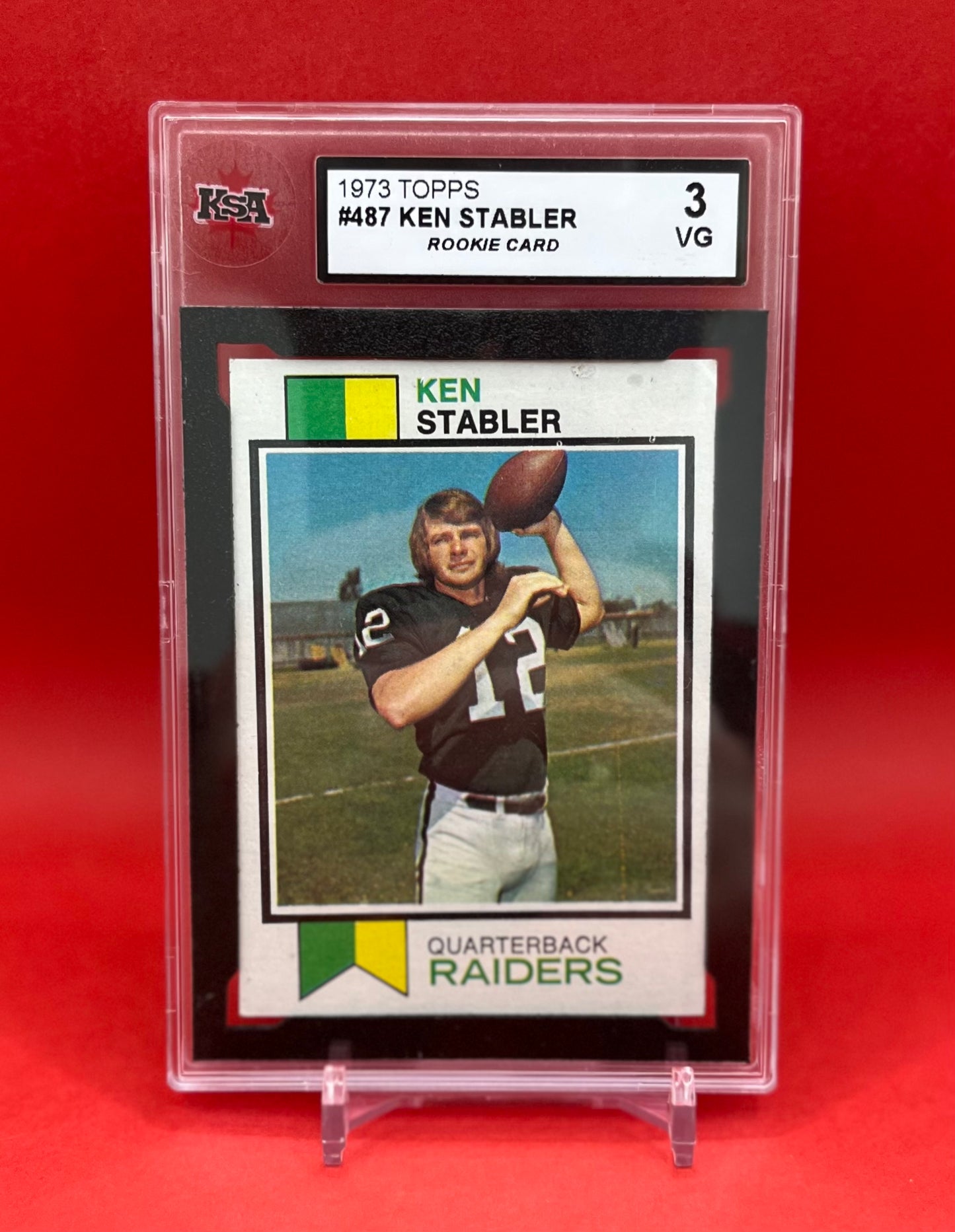 1973 #487 KEN STABLER TOPPS - KSA 3 VG