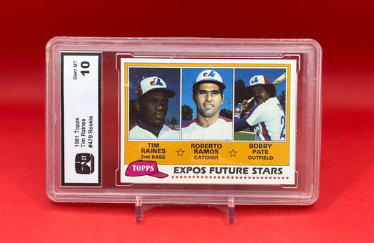 1981 #479 RAINES/RAMOS/PATE TOPPS - 10 GEM MINT