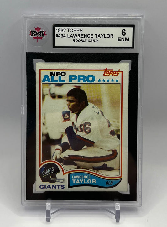 1982 #434 LAWRENCE TAYLOR TOPPS ROOKIE - KSA 6 ENM