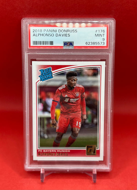 2018 #176 ALPHONSO DAVIES PANINI DONRUSS - PSA 9 MINT