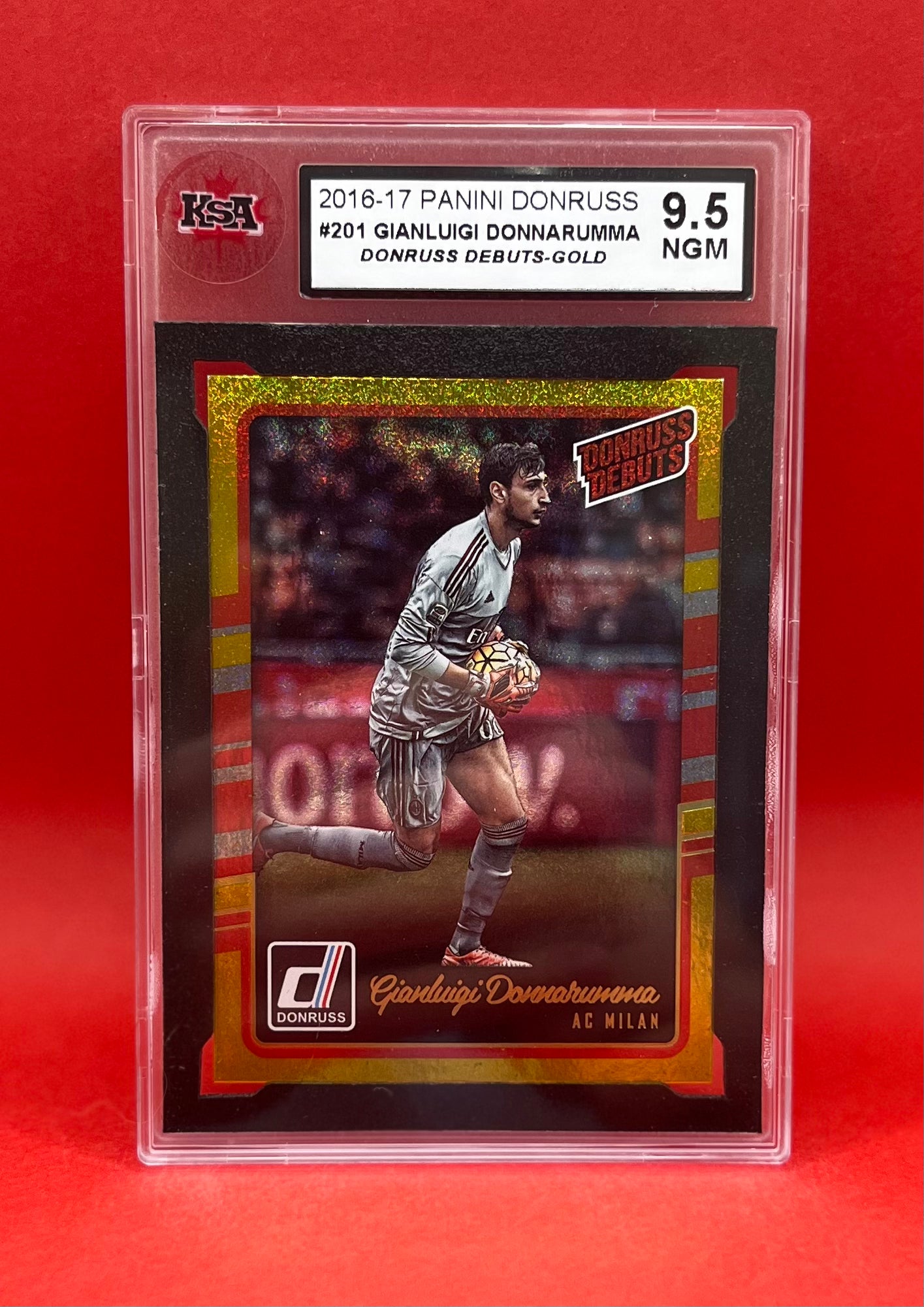 2016-17 #201 GIANLUIGI DONNARUMMA PANINI DONRUSS GOLD DEBUTS - KSA 9.5 NGM