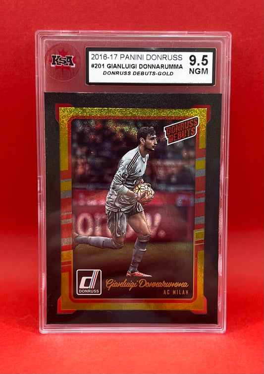 2016-17 #201 GIANLUIGI DONNARUMMA PANINI DONRUSS GOLD DEBUTS - KSA 9.5 NGM